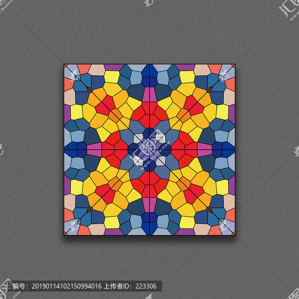 馬賽克瓷磚染色玻璃