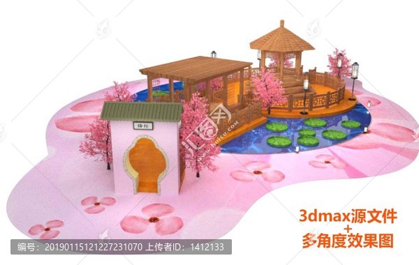 春季美陳桃花場景布置