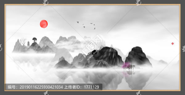 抽象畫彩墨肌理油畫