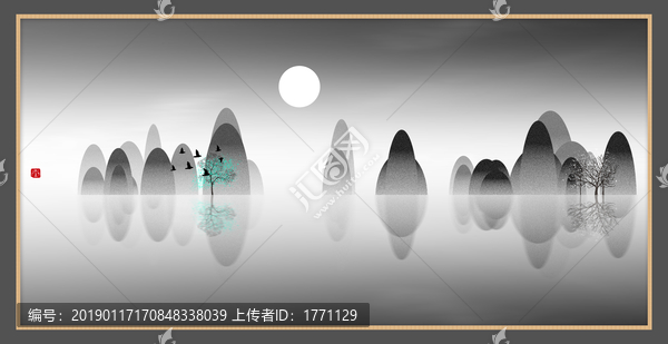 抽象畫彩墨肌理油畫