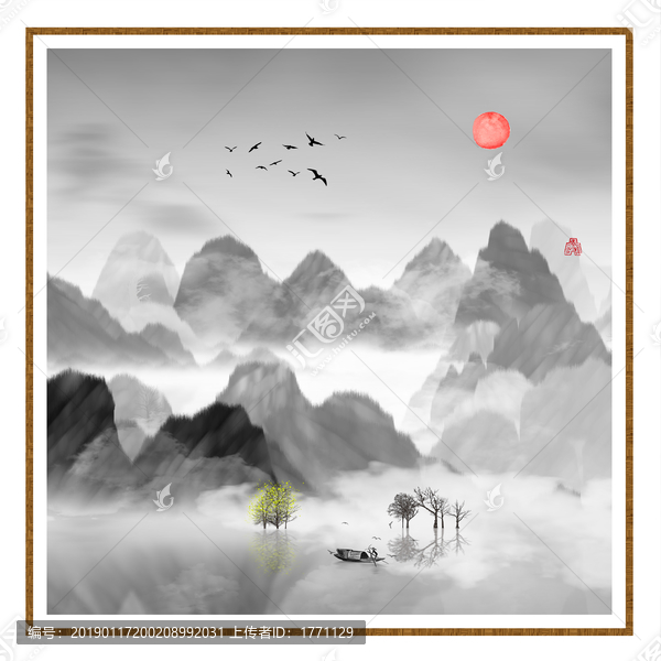工藝裝飾水墨畫(huà)