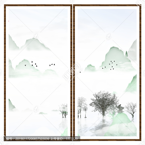 現(xiàn)代抽象水墨山水畫