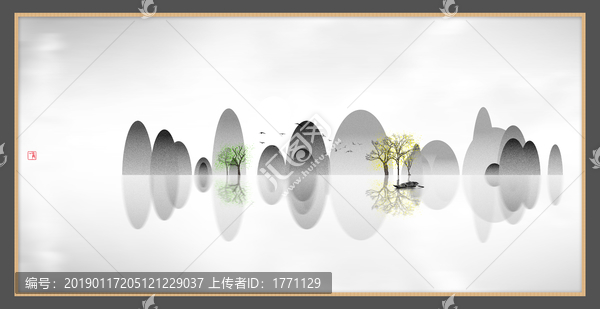 抽象畫彩墨肌理油畫