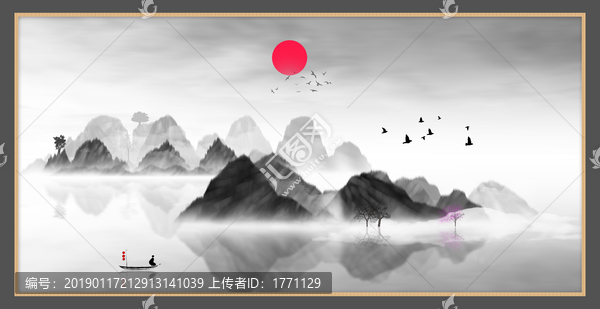 藝術(shù)裝飾抽象山水掛畫(huà)