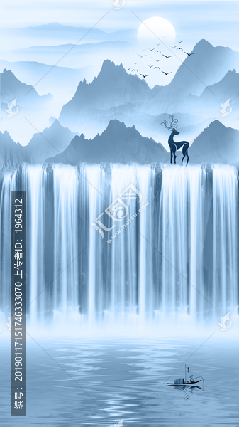 山水裝飾畫
