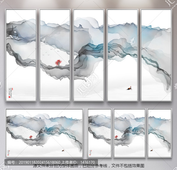新中式客廳山水畫