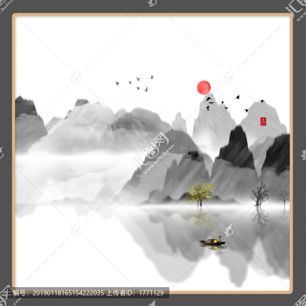 抽象畫彩墨肌理油畫