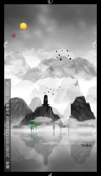 現(xiàn)代水墨水彩抽象油畫