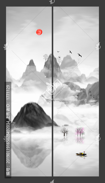 現(xiàn)代抽象水墨山水畫