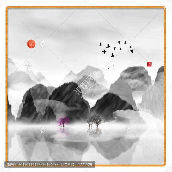 抽象畫彩墨肌理油畫