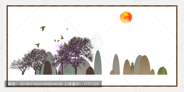 現(xiàn)代水墨水彩抽象油畫