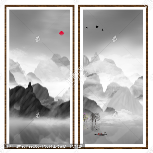 中國(guó)水彩水墨裝飾畫(huà)