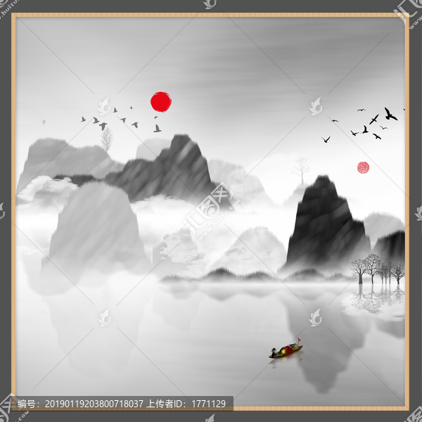 意境禪意裝飾抽象畫(huà)