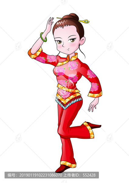 傳統(tǒng)美女卡通設(shè)計