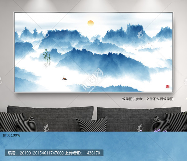 新中式意境山水裝飾畫
