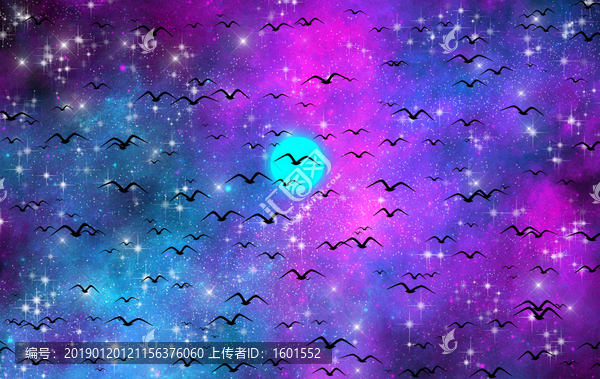 高清樹影宇宙星空裝飾畫