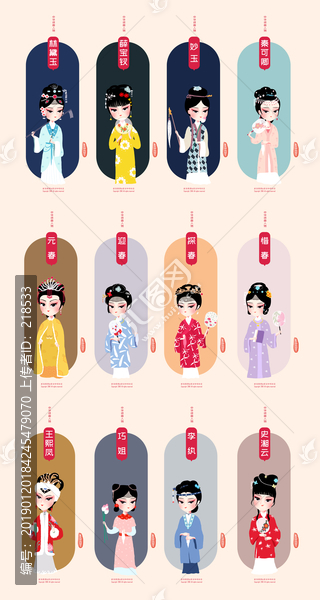 金陵十二釵正冊紅樓夢人物插畫
