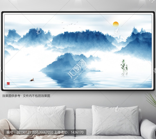 意境山水畫背景