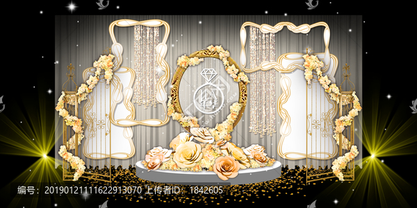 白金色婚禮留影區(qū)
