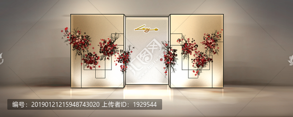 簡約ins風(fēng)婚禮迎賓區(qū)效果圖