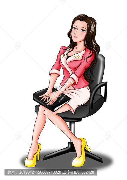 職場(chǎng)美女插畫(huà)