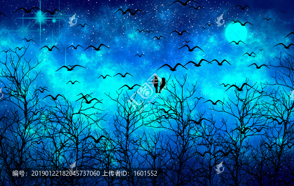 高清唯美星空壁紙裝飾畫
