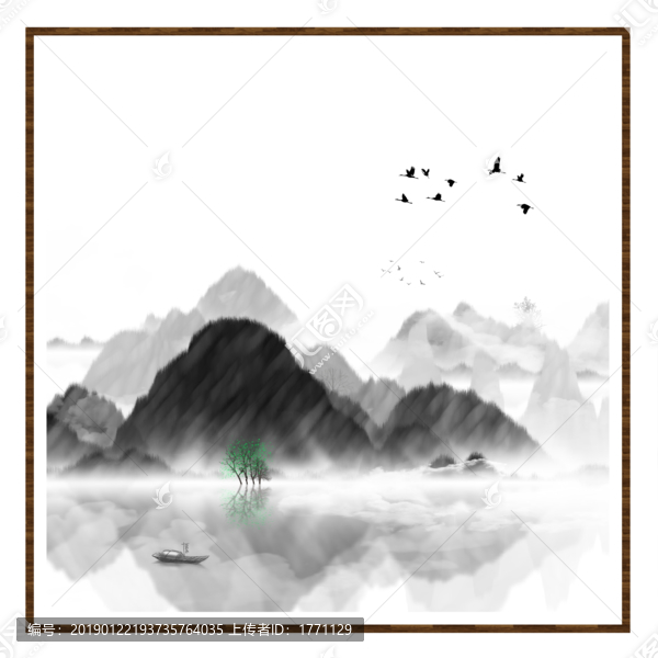 現(xiàn)代水墨水彩抽象油畫