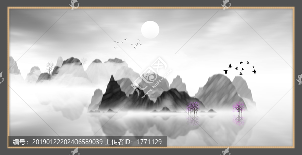 抽象畫彩墨肌理油畫