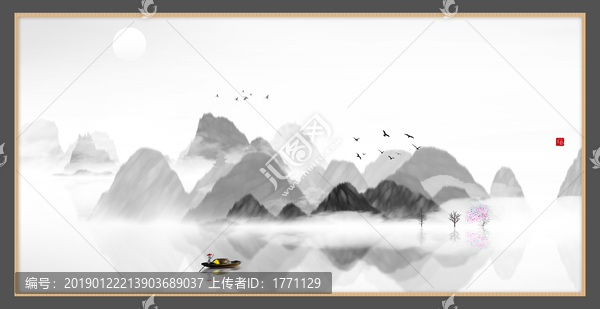 抽象畫彩墨肌理油畫
