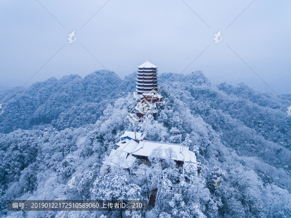 都江堰青城山雪景