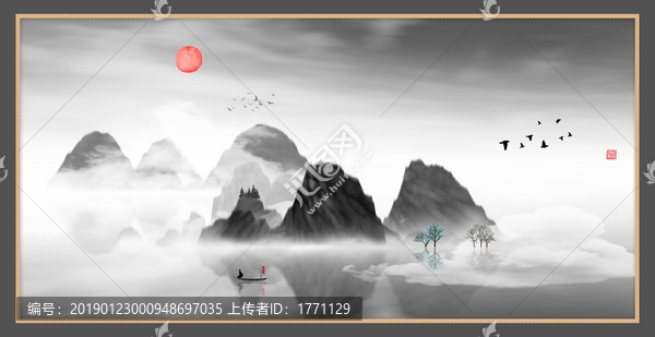 抽象畫彩墨肌理油畫