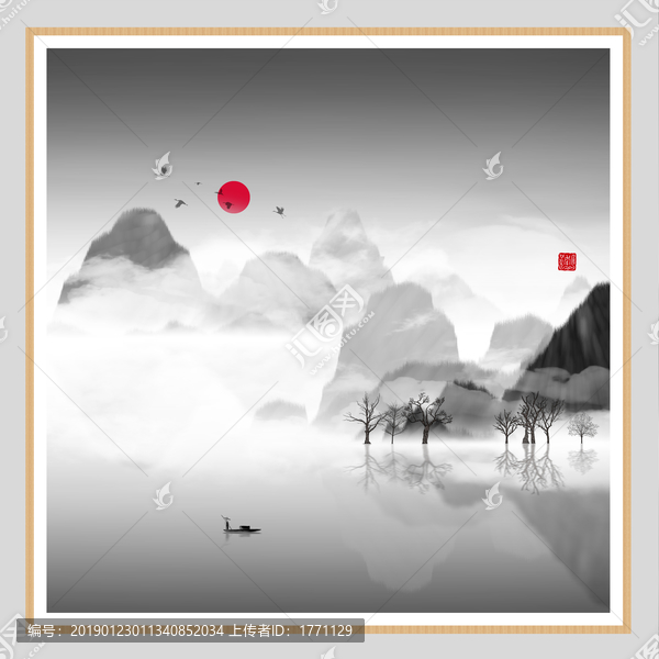 工藝裝飾水墨畫(huà)