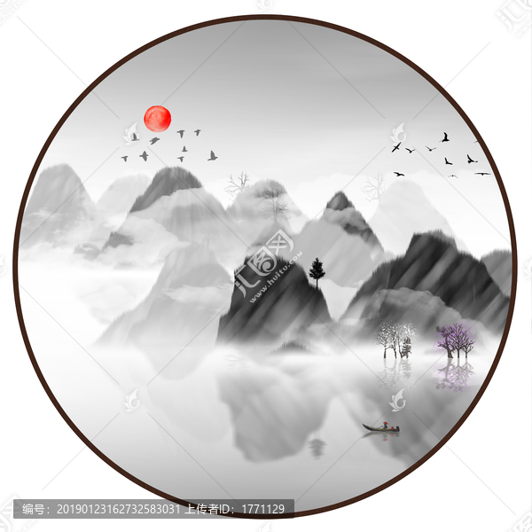 現(xiàn)代抽象水墨山水畫(huà)
