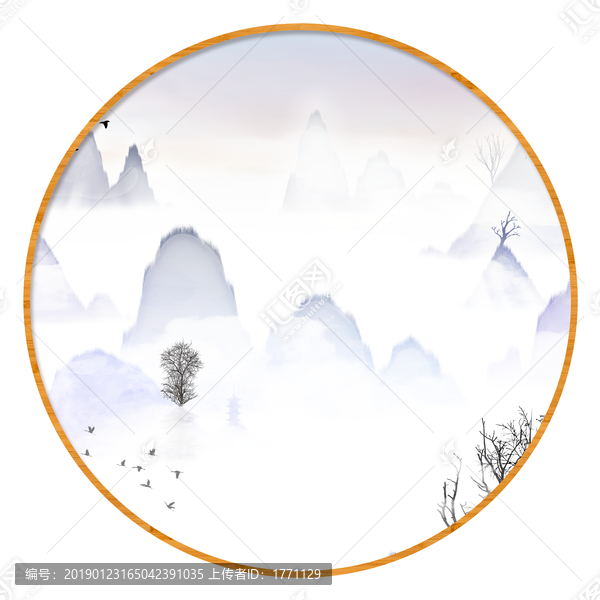 現(xiàn)代抽象水墨山水畫