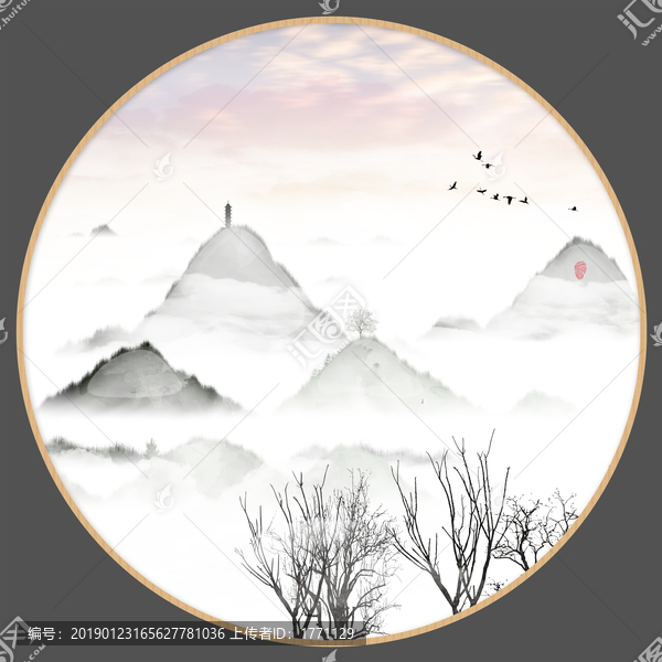 意境禪意裝飾抽象畫(huà)