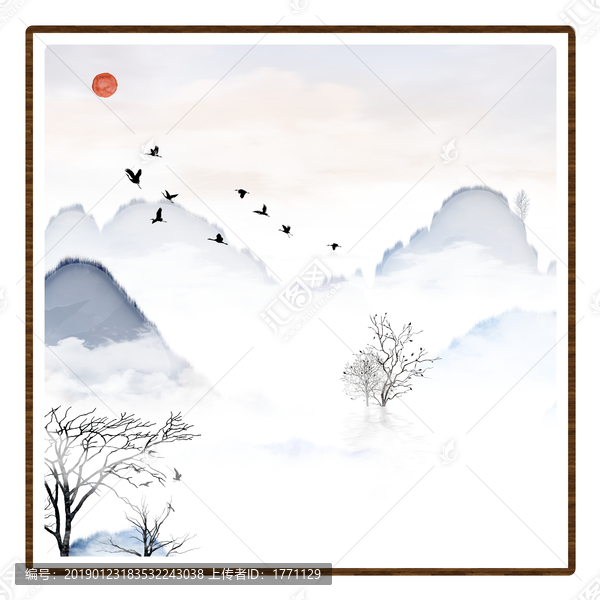 現(xiàn)代水墨水彩抽象油畫