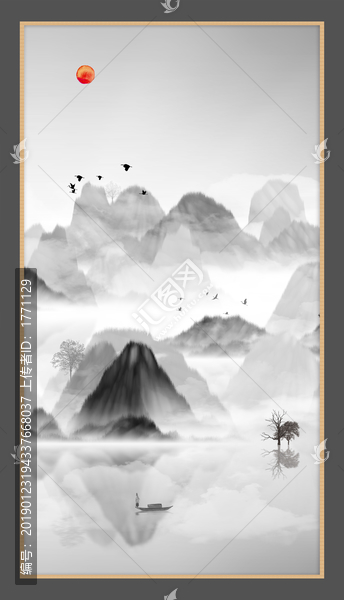 現(xiàn)代水墨水彩抽象油畫