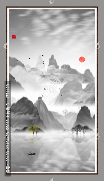 現(xiàn)代水墨水彩抽象油畫