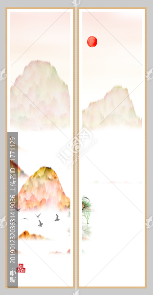 抽象畫彩墨肌理油畫