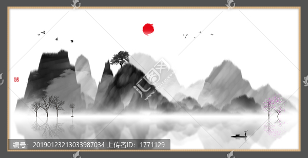 現(xiàn)代水墨水彩抽象油畫