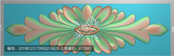 門頭花長洋花精雕圖灰度圖