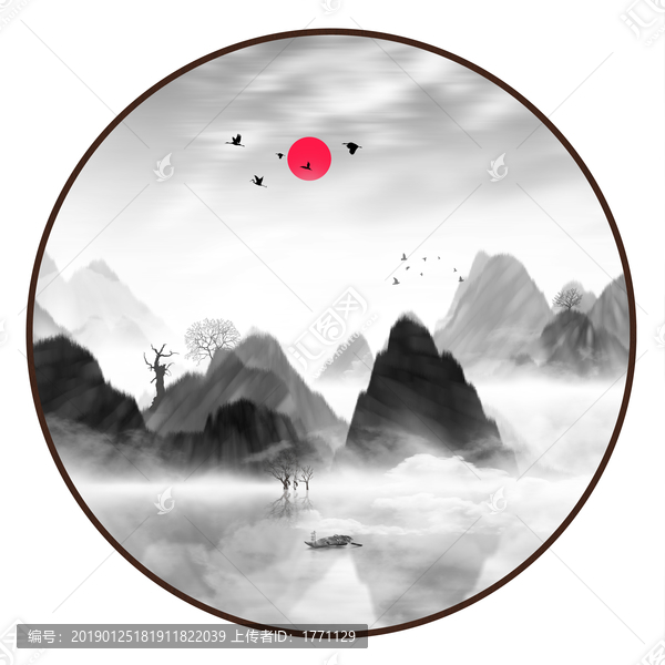 藝術(shù)裝飾抽象山水掛畫(huà)