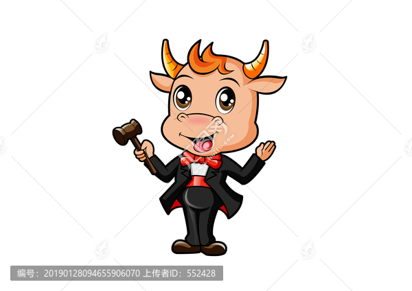 拍賣師卡通設(shè)計