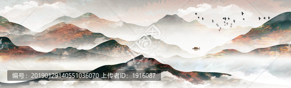 新中式意境山水裝飾畫