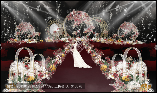 紅色婚禮效果圖