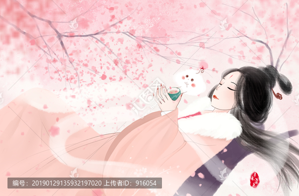手繪古風美女