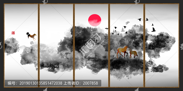 抽象畫(huà)彩墨肌理油畫(huà)
