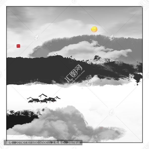 抽象畫彩墨肌理油畫