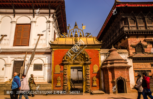 尼泊尔皇宫金门