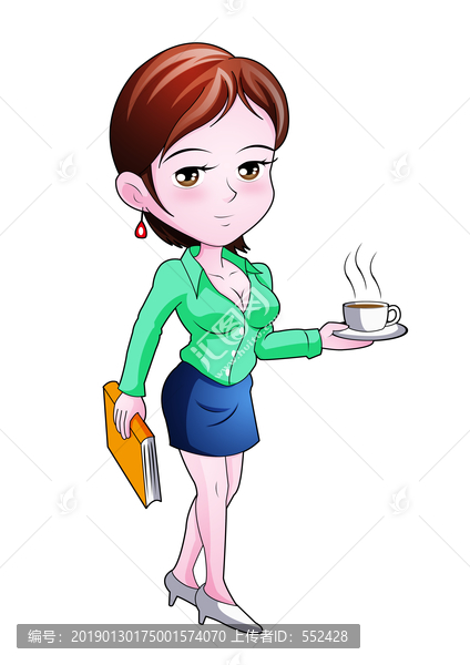 知性美女卡通